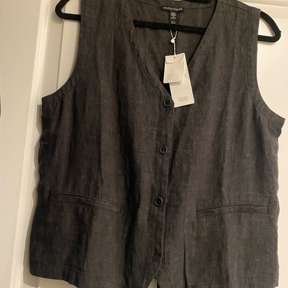 Eileen Fisher Linen Vest Size S NWT - Picture 5 of 5